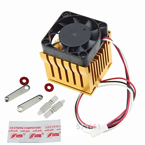 CentIoT - 2 PIN Graphics Cards Cooling Fan Aluminum Heatsink Cooler Fit for Personal Computer CPU GPU and Peltier (37MM Tall 40(L) x40(W) mm)