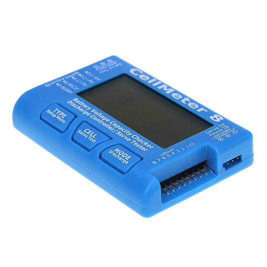 CentIoT - Cellmeter-8 Battery Capacity Checker Servo Tester RC CellMeter 8 for 2-8S Lithium Lead Acid LiPo LiFe Li-ion NiMH Nicd