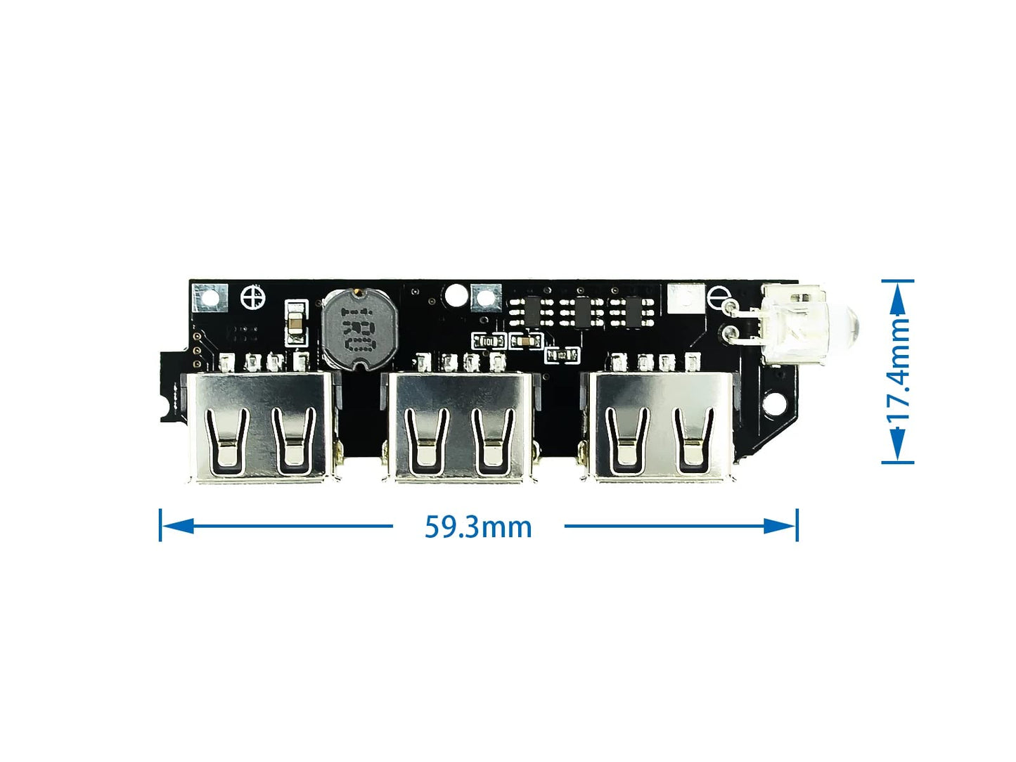 CentIoT - 5V 2.1A 3 USB Power Bank Battery Charger Circuit Board Step Up Boost DIY Module