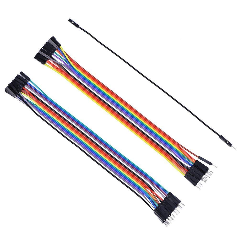 CentIoT - Breadboard Jumper Wires Ribbon Cables Male to Male, male to female, female to female - 120 Pieces