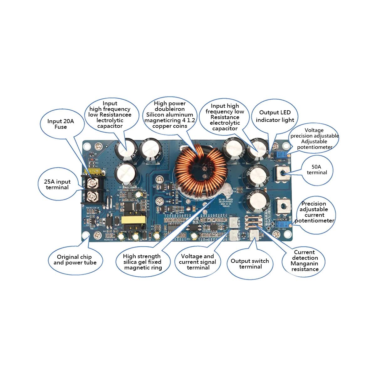 CentIoT - 800W 30A DC-DC Step Down Buck Converter High Power CV CC Adjustable