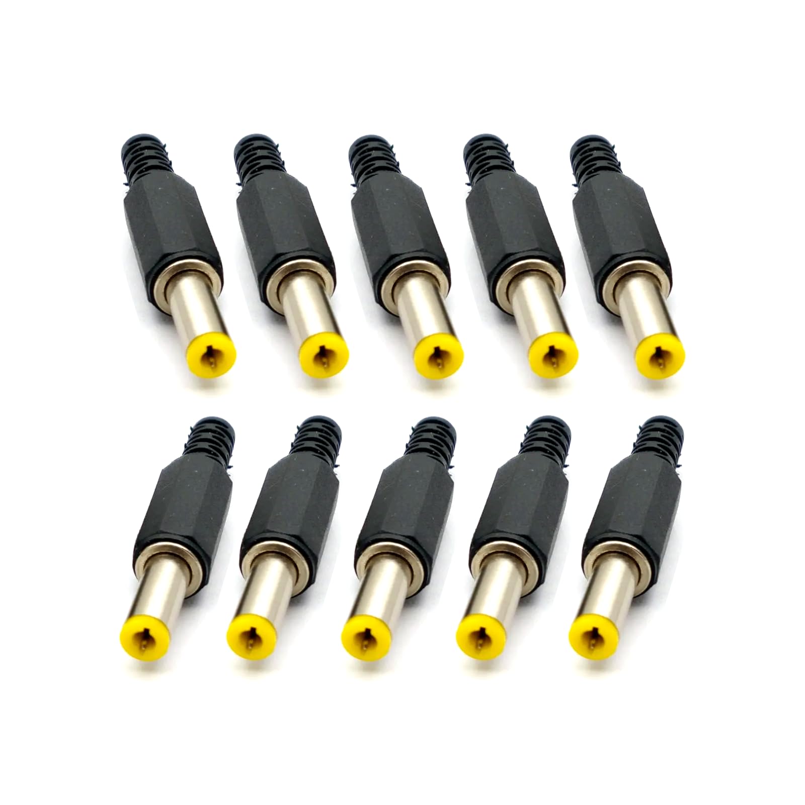 CentIoT - DC Power Plug Female - 5.5 x 2.1 Cable Mount with plastic case (Turning Fork 14mm long pin - Pack of 10)