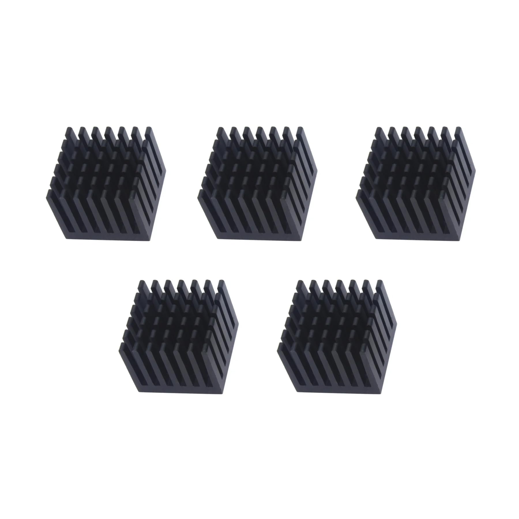 CentIoT - 25X25X20MM Aluminium Heatsink - Slotted Fins Anodised Black (pack of 5)