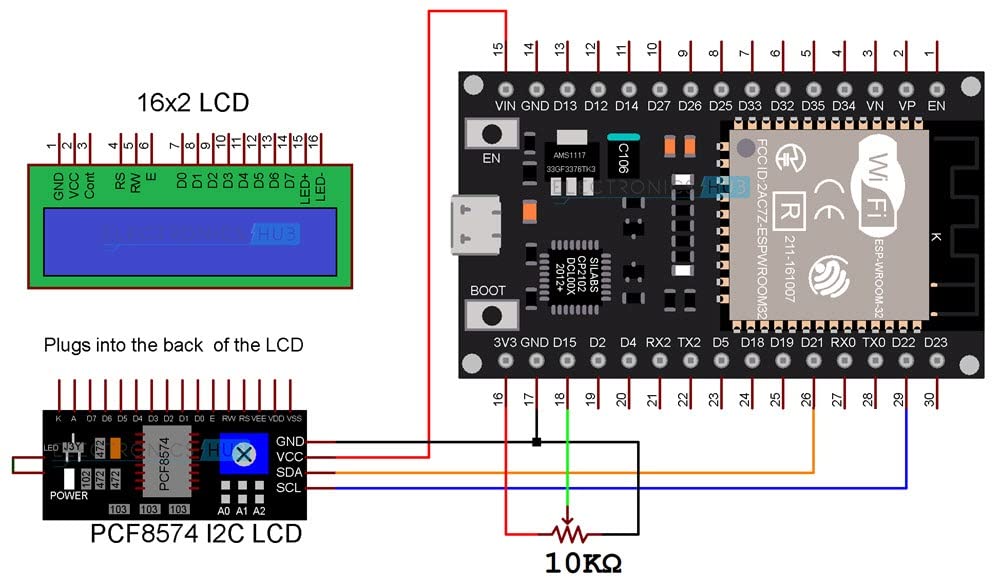 CentIoT® - LCD Display Module 1602 16x02 IIC/I2C LCD-1602 5V For Arduino