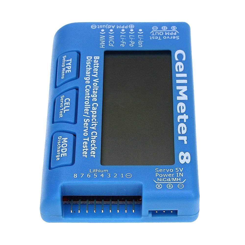 CentIoT - Cellmeter-8 Battery Capacity Checker Servo Tester RC CellMeter 8 for 2-8S Lithium Lead Acid LiPo LiFe Li-ion NiMH Nicd