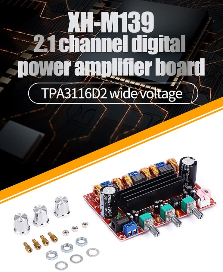 CentIoT - XH-M139 TPA3116D2 2.1 Channel High Fidelity Digital Power Amplifier Board 2X50W+100W