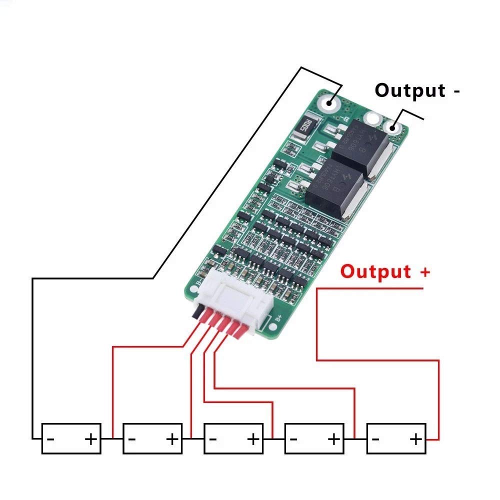 CentIoT - 5S 15A 18.5V 21V Battery Charging Module PCB BMS Protection Board For 5 Series lithium LicoO2 Limn2O4 18650 battery - With Balance Function (15A)