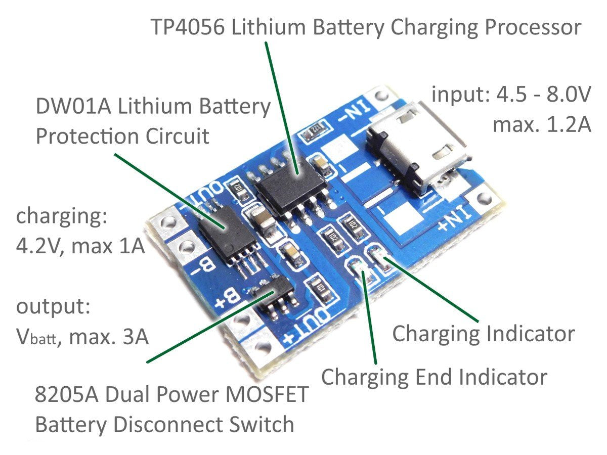 CentIoT® - TP4056 Li-ion Lithium Battery Charging Module Charging Board Charger TP 4056