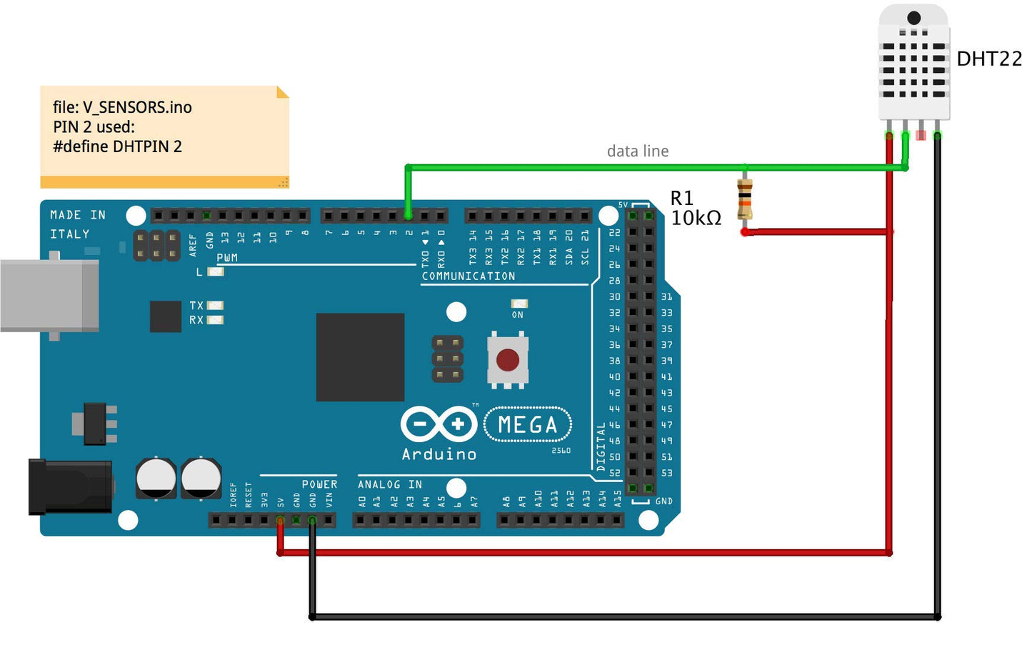 CentIoT - DHT22 AM2302 IIC I2C single-bus digital temperature and humidity sensor module - with PCB