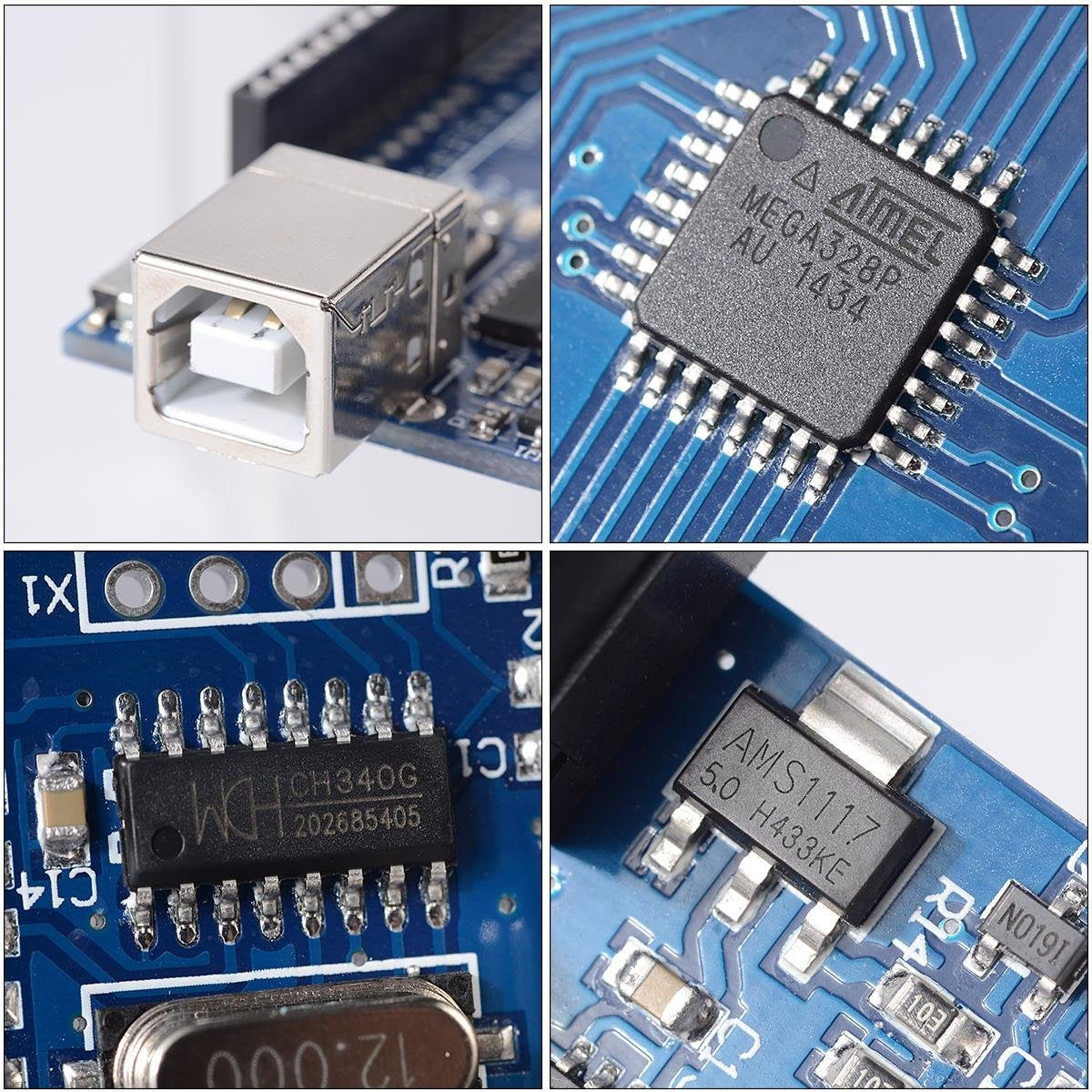 CentIoT - UNO R3 ATmega328P SMD CH340 - with USB Cable and Header Pins