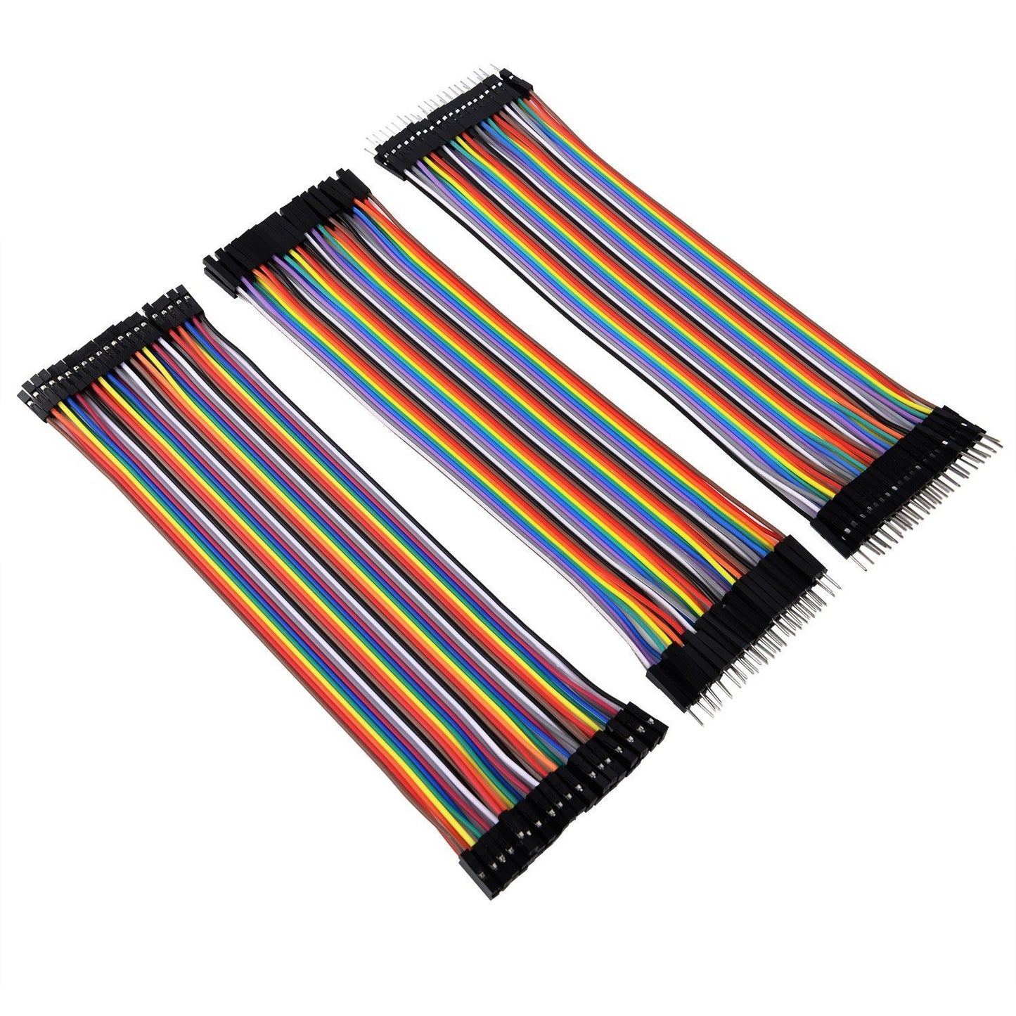 CentIoT - Breadboard Jumper Wires Ribbon Cables Male to Male, male to female, female to female - 120 Pieces