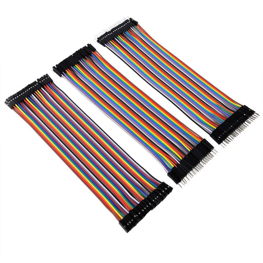 CentIoT - Breadboard Jumper Wires Ribbon Cables Male to Male, male to female, female to female - 120 Pieces